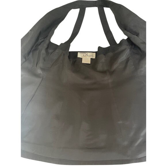 Vintage Y2K Collared Halter Vest Top Sz 8 Linen 90s Longline Tailored Whimsy - Picture 10 of 12